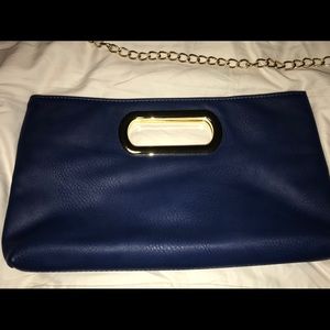 Charming Charlie Clutch with Gold Chain Straps
